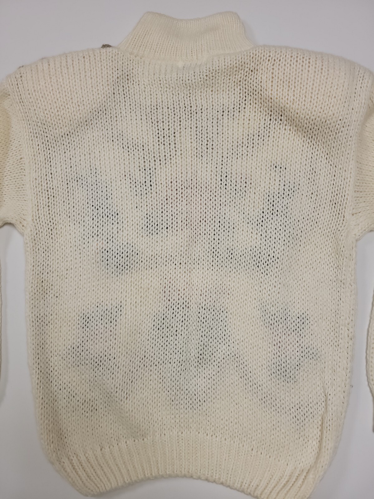 80s 90s Vintage Jamie Scott Tan Knit Floral Cottagecore Sweater Cardigan Women M