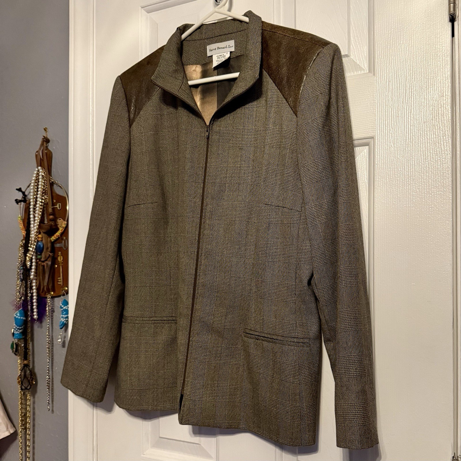Vintage Harve Benard Wool Full Zip Blazer Jacket Womens 12