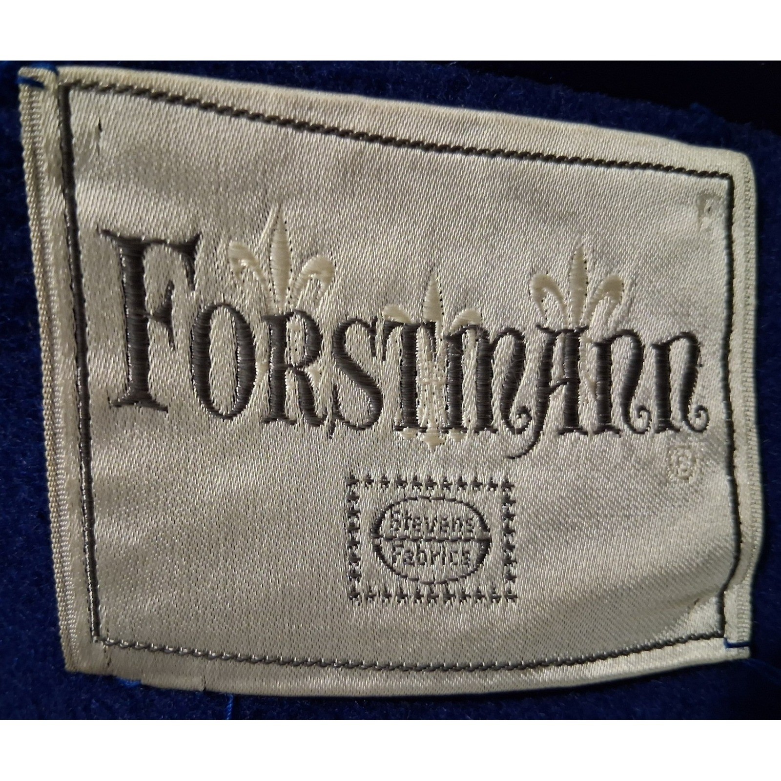 Vintage Forstmann Wool Coat Royal Blue Mink Fur Collar