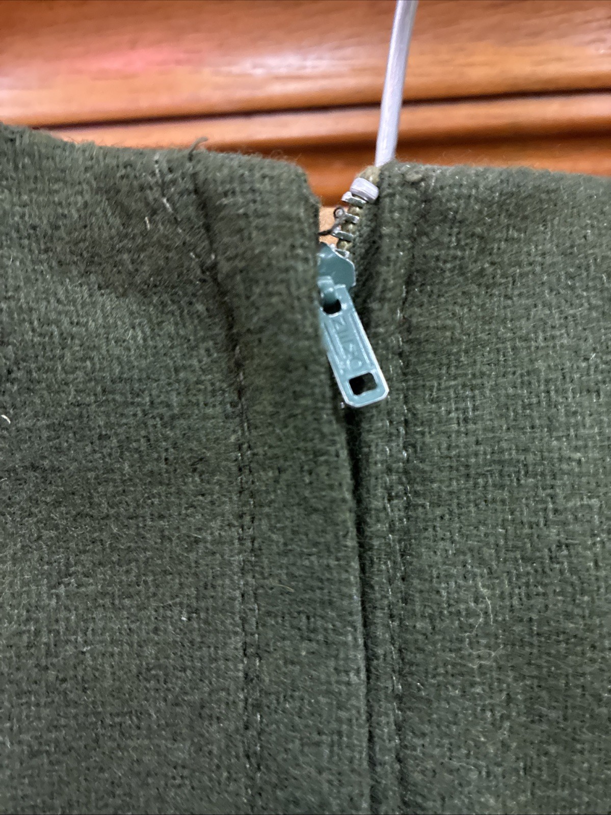 Vintage 1970s Olive Green Women’s Sleeveless Mini Dress with Cream Trim NO SIZE