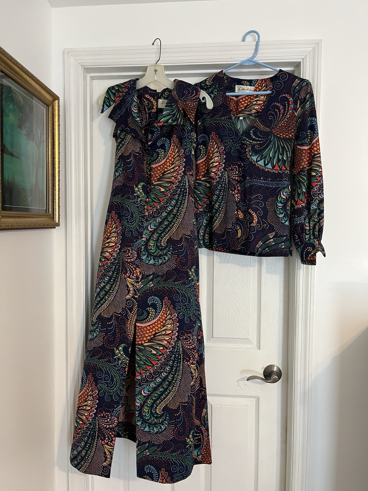 Vintage Don Luis De Espana/ Lillie Rubin Dress Top Paisley print Size 8