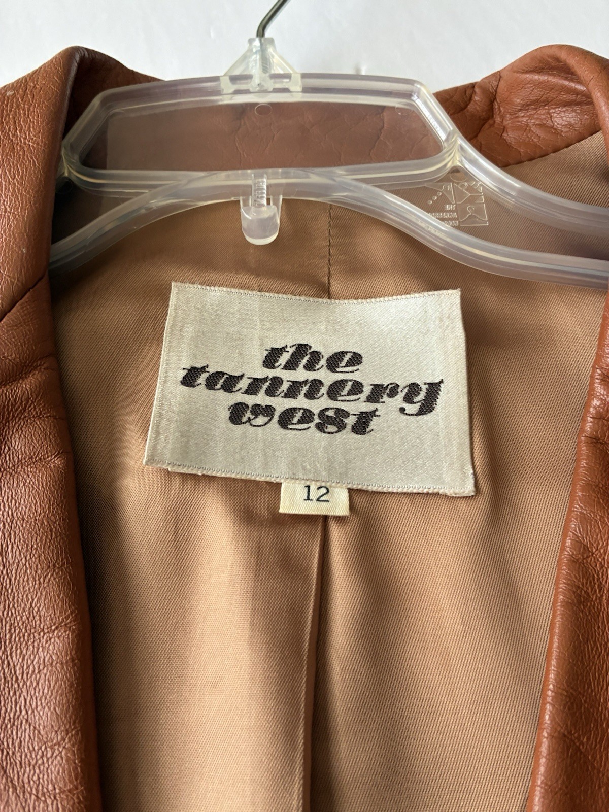 The Tannery West VTG Leather Blazer Jacket Women’s Brown Lined