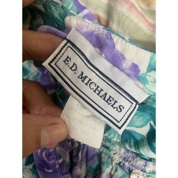 Vintage Womens Dress 90s ED Michaels Size 9-10 FloRAL