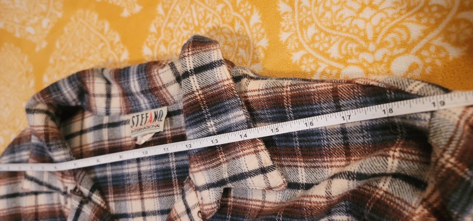 Vintage STEFANO 90s Plaid Button Down Shirt Size 22W Casual Outdoor Red,WT&Blue