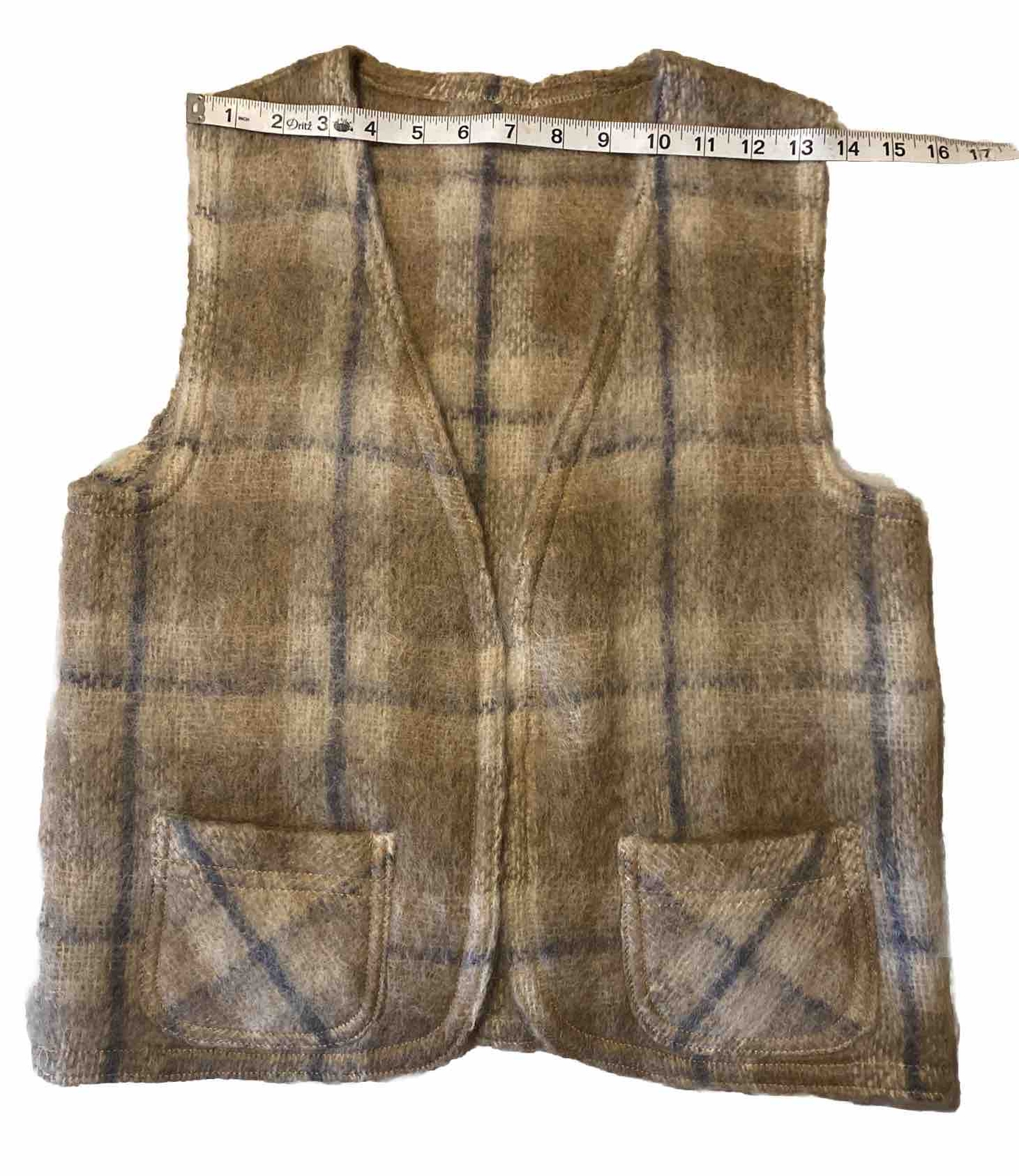 VTG Donegal Design Womens 2-Pc Mohair Wool Lined Skirt & Vest Hand Woven Ireland