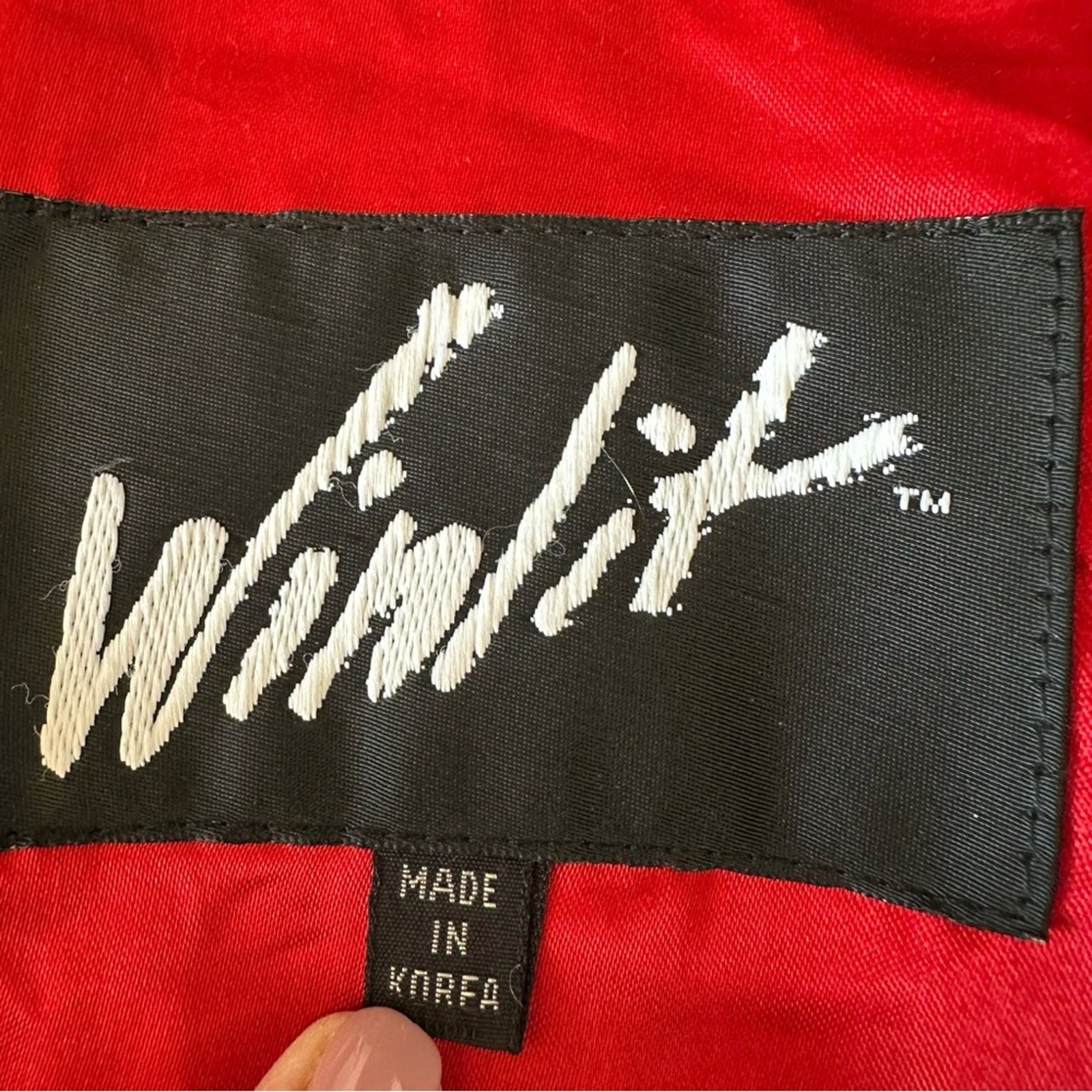 Vintage Black Leather Moto Biker Jacket Winlit size M
