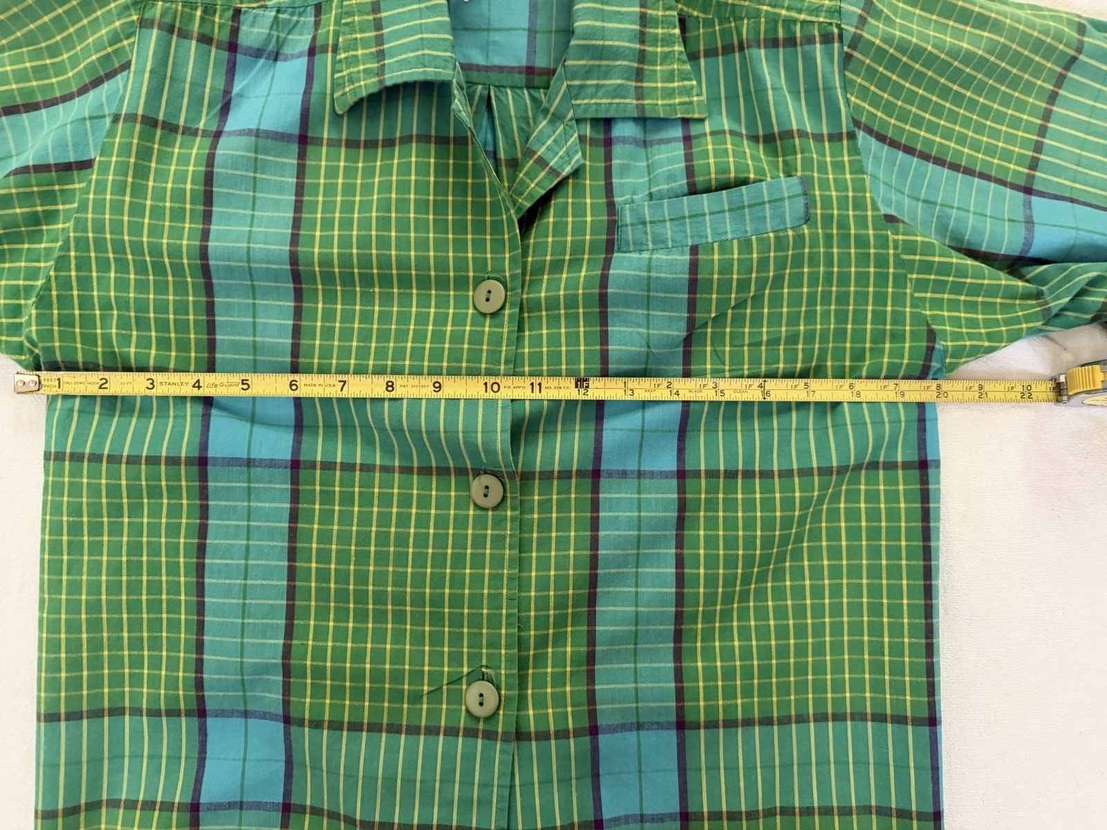 VTG 80S Workshop Fenn Wright Manson Cropped Blouse Removable Shoulder Pads HK