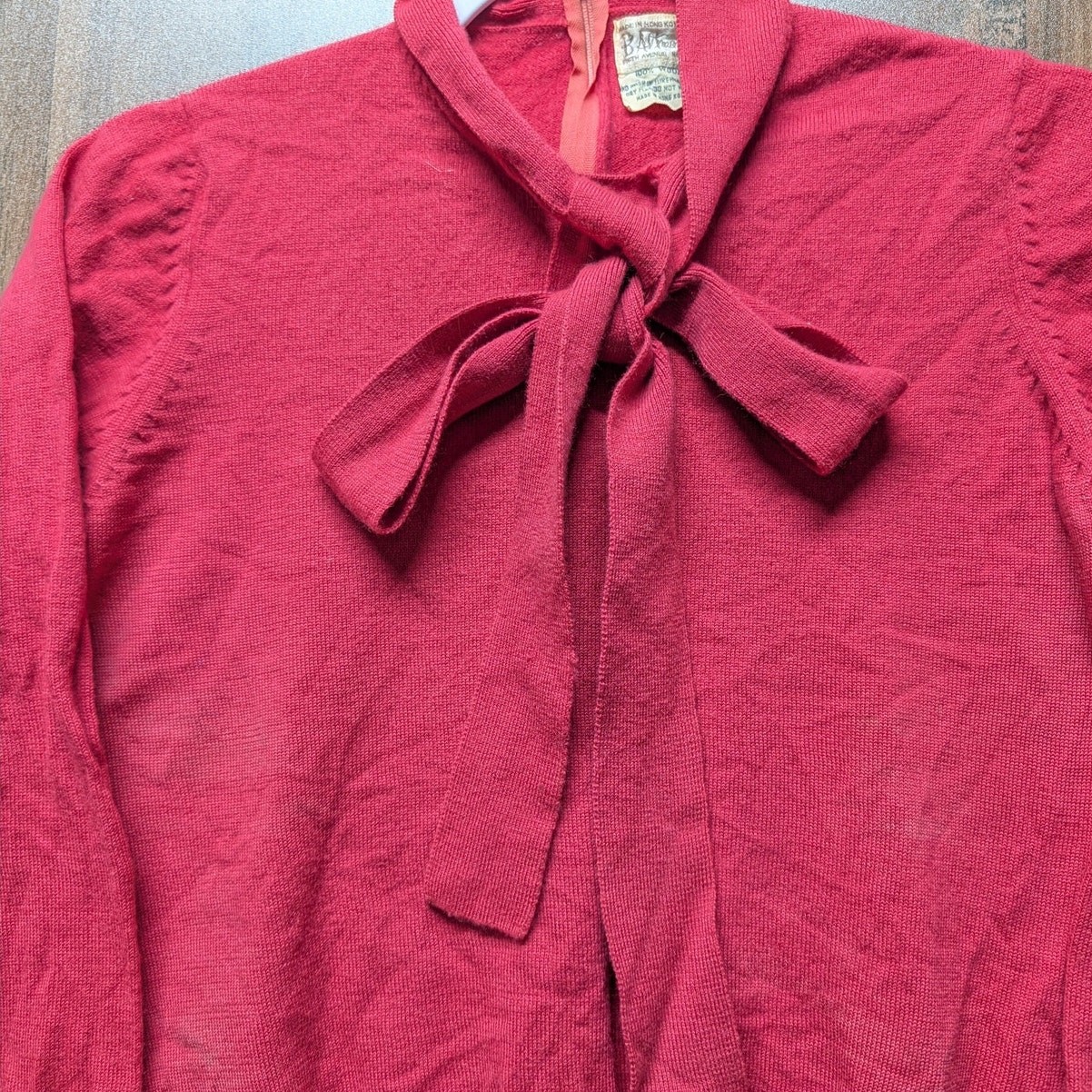 1960s B. Altman Ribbon Tie Women’s Blouse Shirt