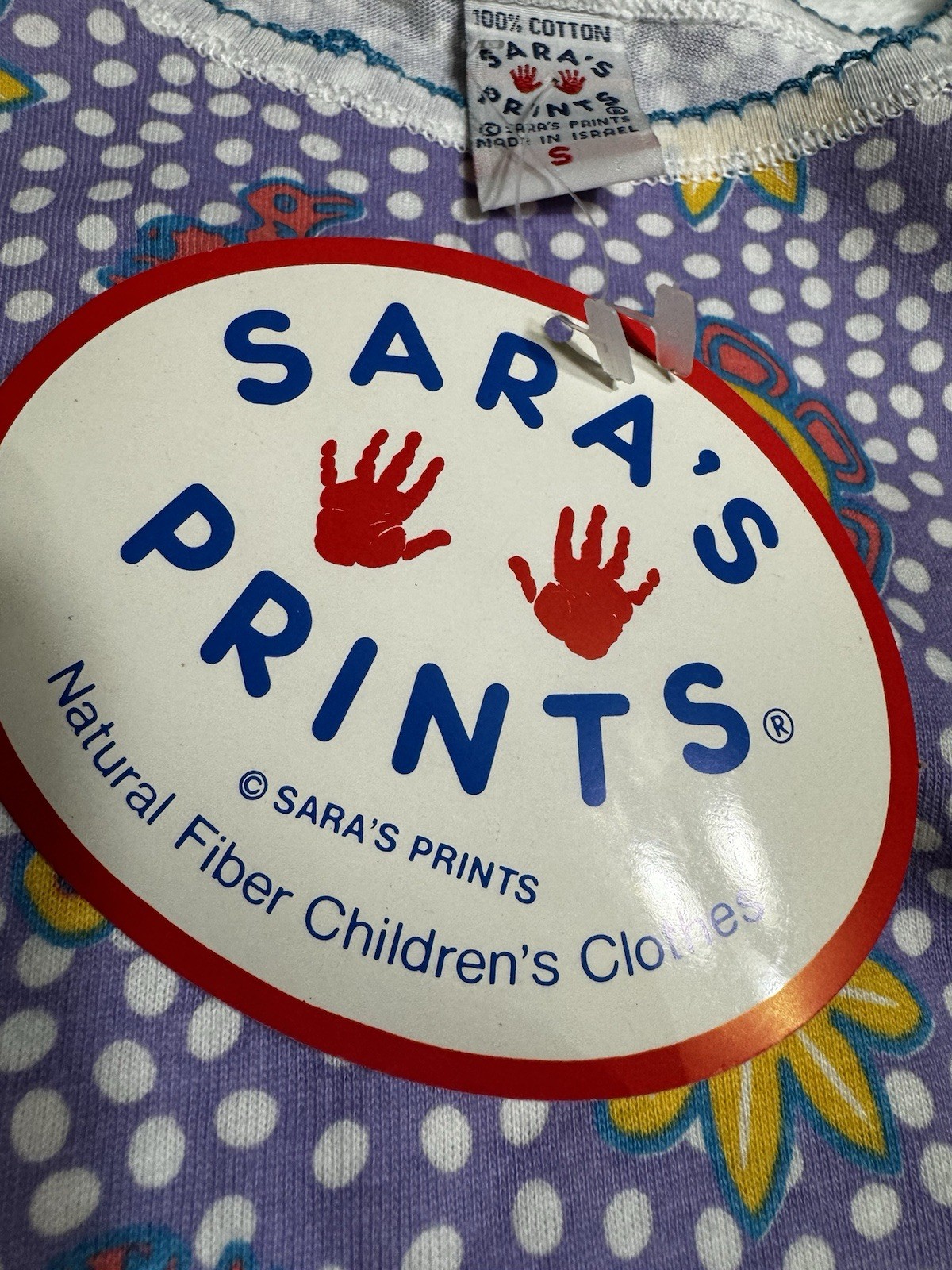 VTG 90s Sara’s Prints Natural Fiber Clothing Sleep Shirt Size Small Flowers Sun