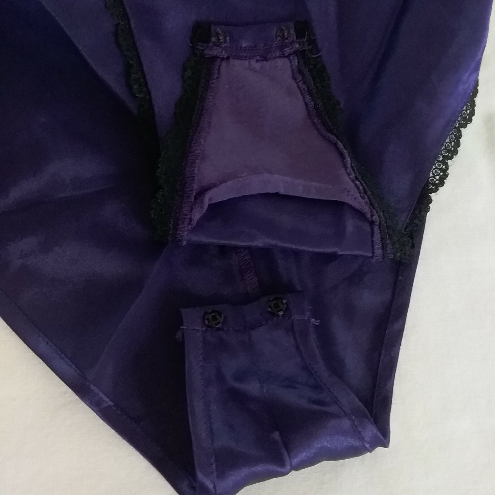 Victoria’s Secret Vintage Gold Label High Leg Teddy M Purple Black Lace SEE NOTE