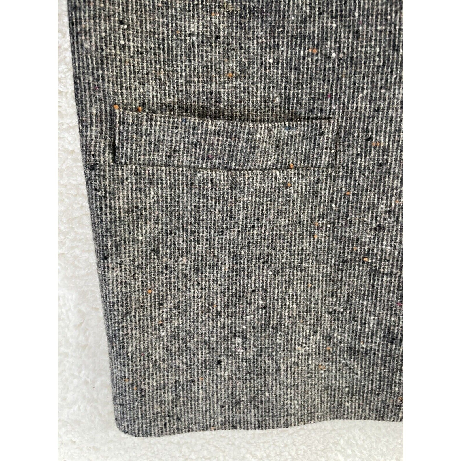 VTG Casa De Lana Blazer Jacket Womens 15/16 Wool Tweed Heathered Gray
