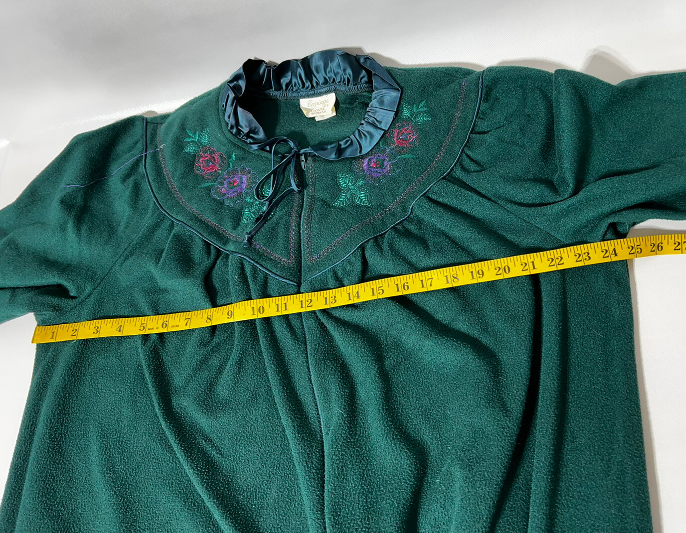 VTG Sears Carriage Court Green 1/2 zip Robe 1X