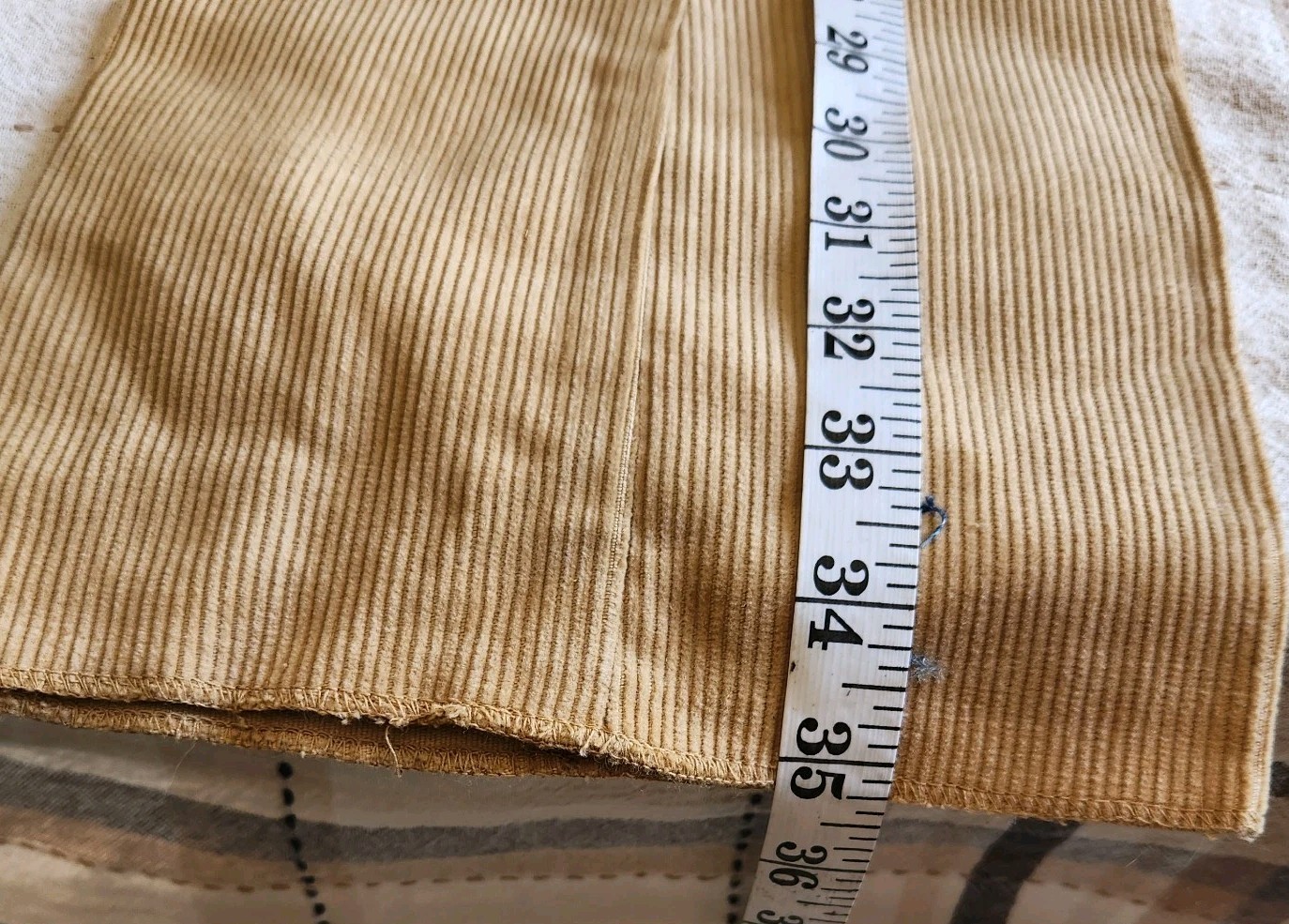 Vintage 80s French Star TAN Corduroy Jeans Waist 28 RN 51611 CA 51611