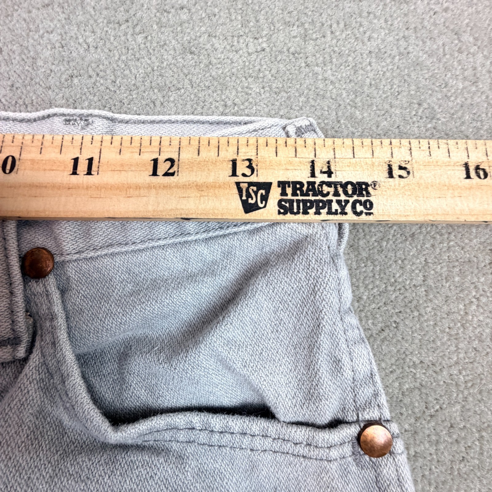 Vtg Wrangler Jeans Womens Sz 11 (W30 L34) Gray Faded Denim High Waist Bootcut 90
