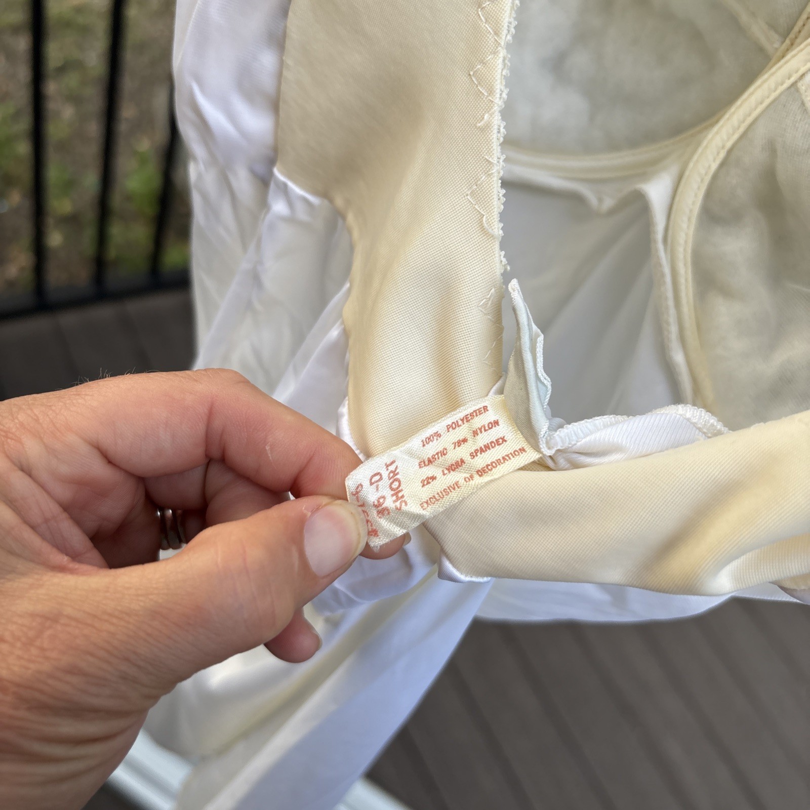 VTG Sexy Sears Underwire Short Slip Dress Adjustable Straps Lace Trim Sz 36D