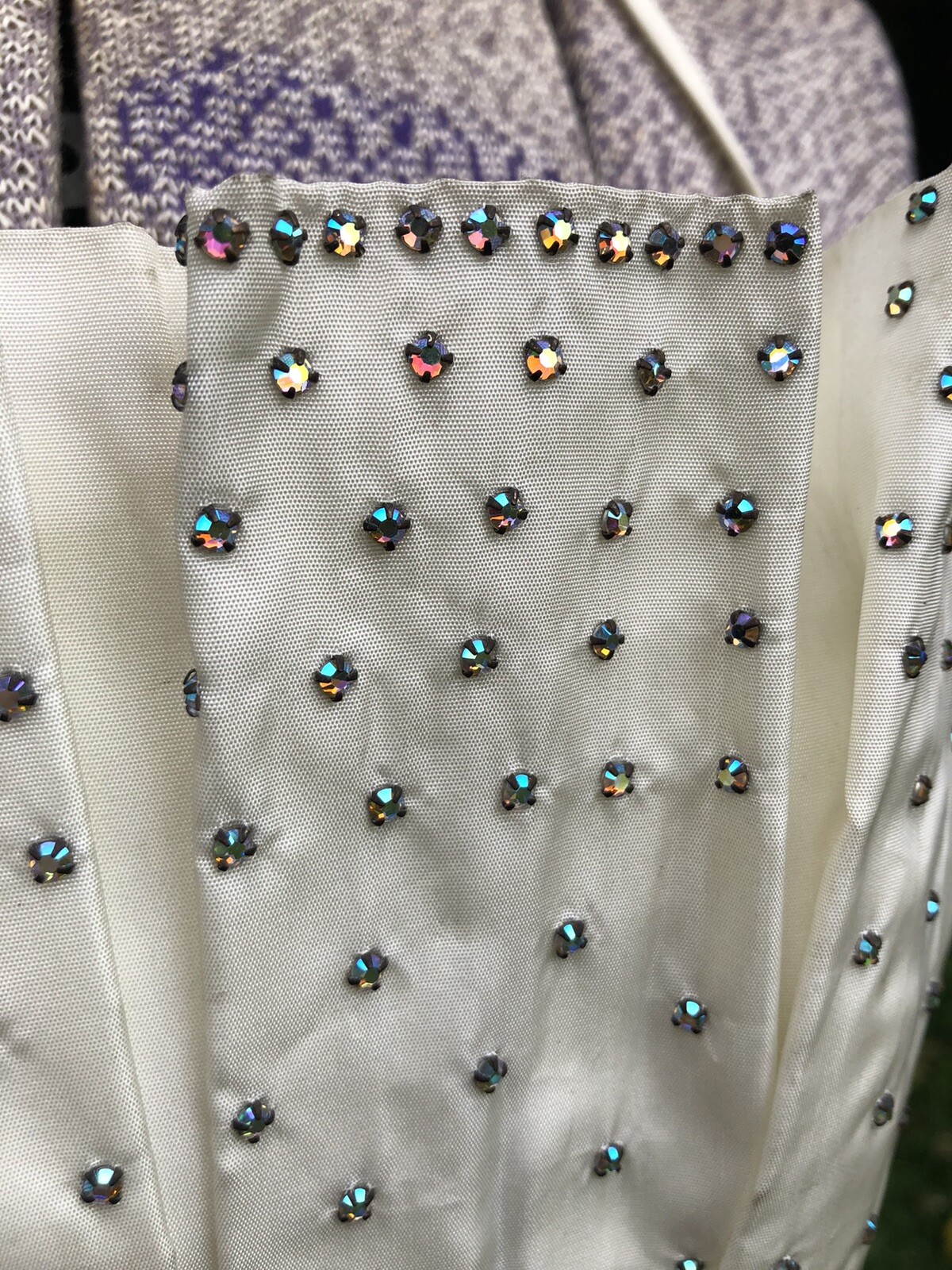 Vintage 1940’s 1950’s Strappy Aurora Borealis Rhinestone Cocktail DRESS 31-22-52