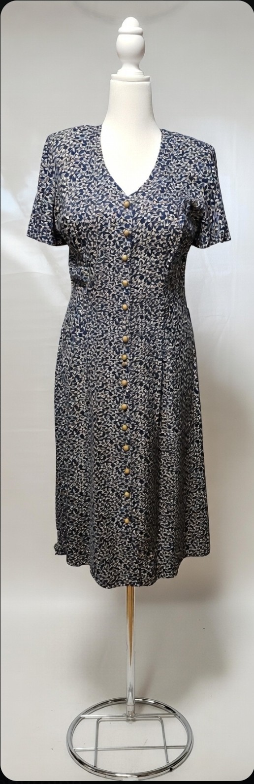 VTG Caroline Wells 90s Maxi Dress Floral Pattern Corset Size 14 Cottage Prairie