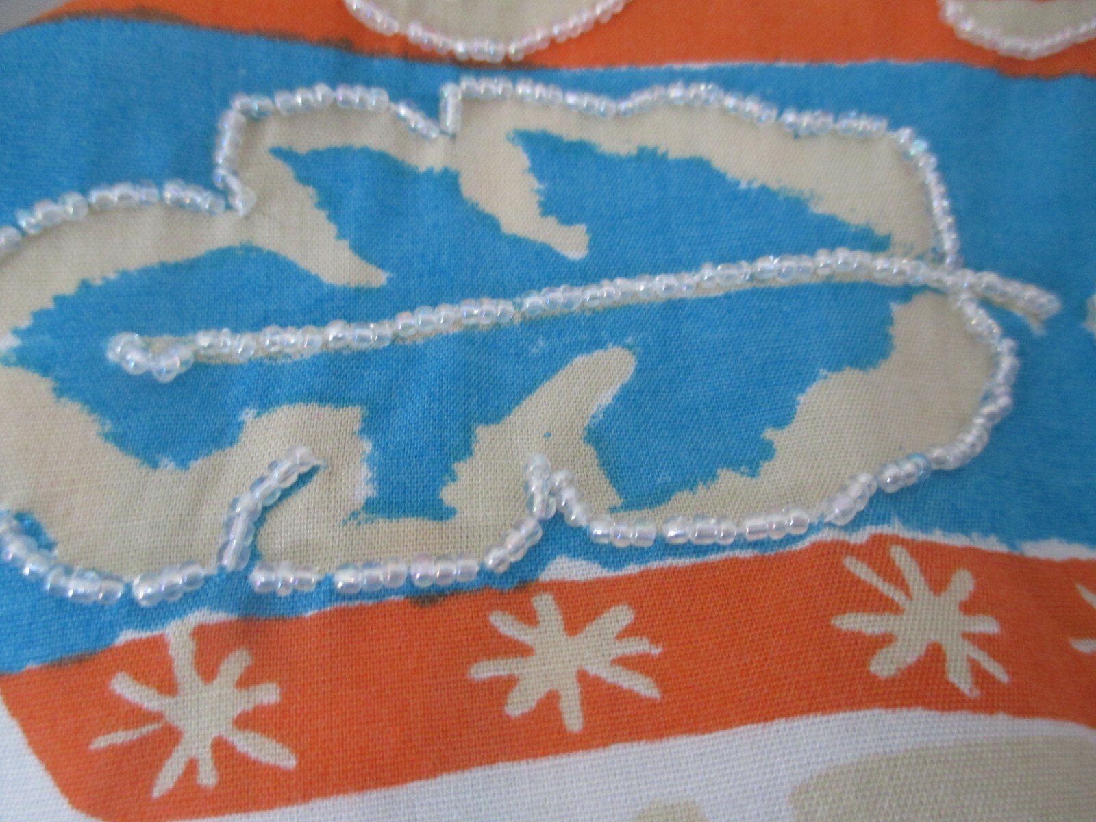 Vintage 80s-90s Faith Multi Color Mix Print Bead Sleeveless Rayon Tank Top M