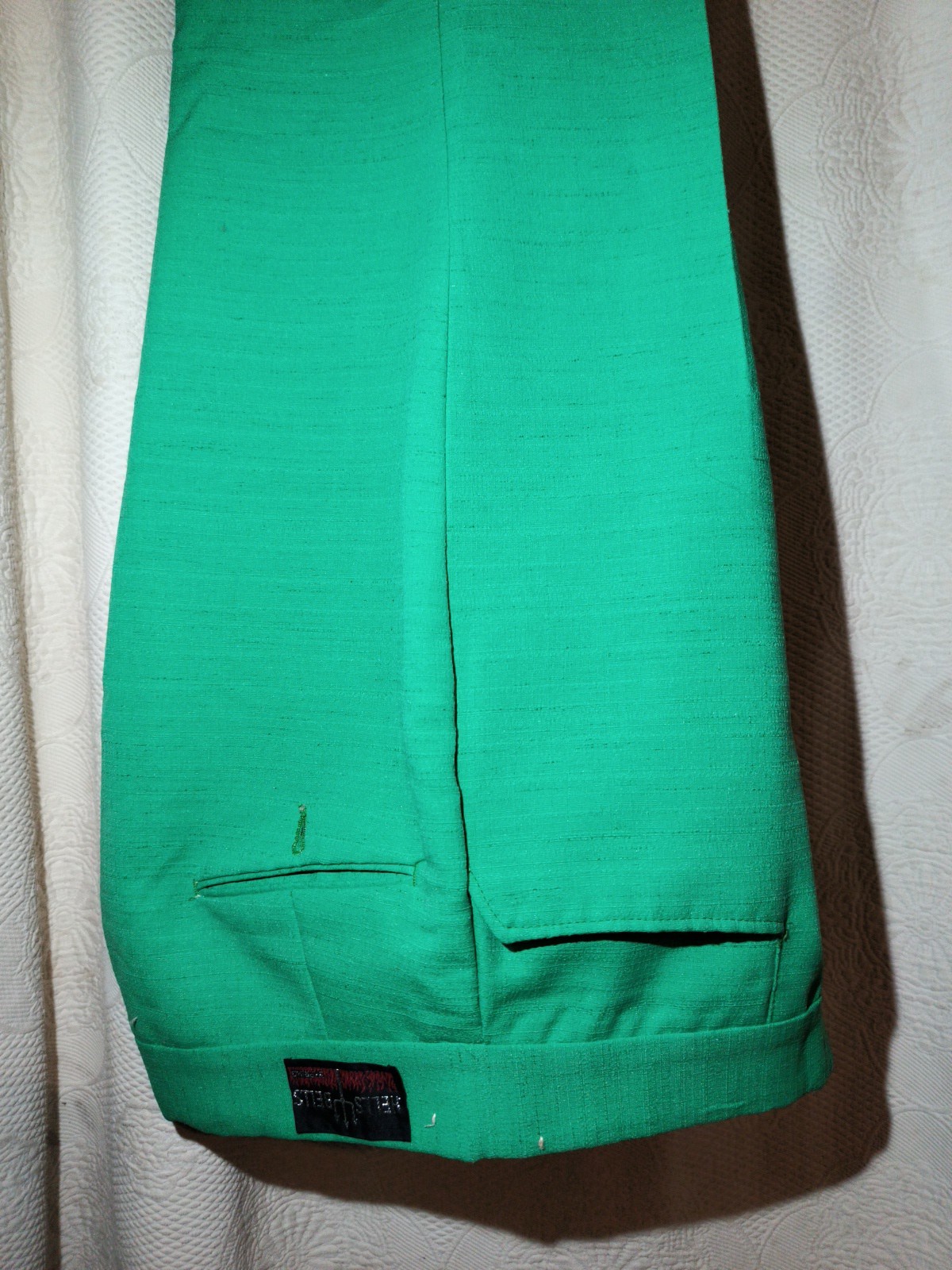 Vintage Hells Bells By Primo Bell Bottom Green Slacks Retro Hippie Flare Pants