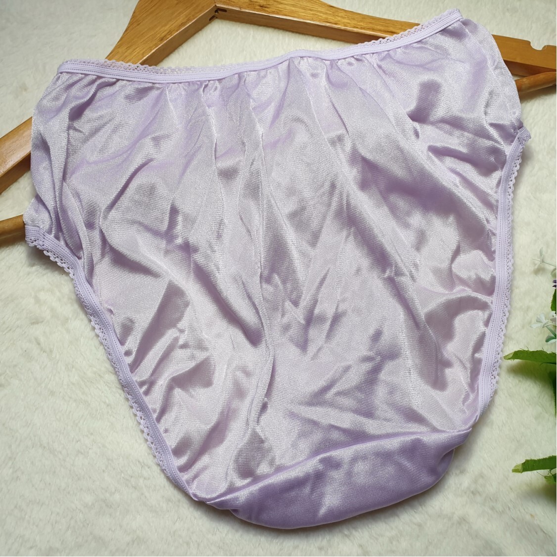 6 Pair Vintage Silky Panties 100% Nylon Sissy Sheer Briefs Size 6-7 Hip 35-39″