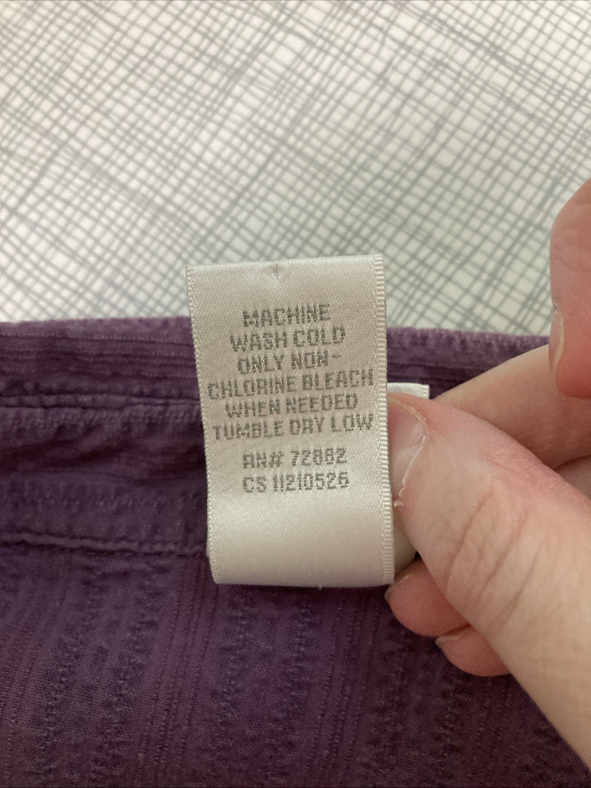 VTG 90s Y2K Fashion Bug Purple Textured Seersucker Stripe Blouse 14/16W Stretch