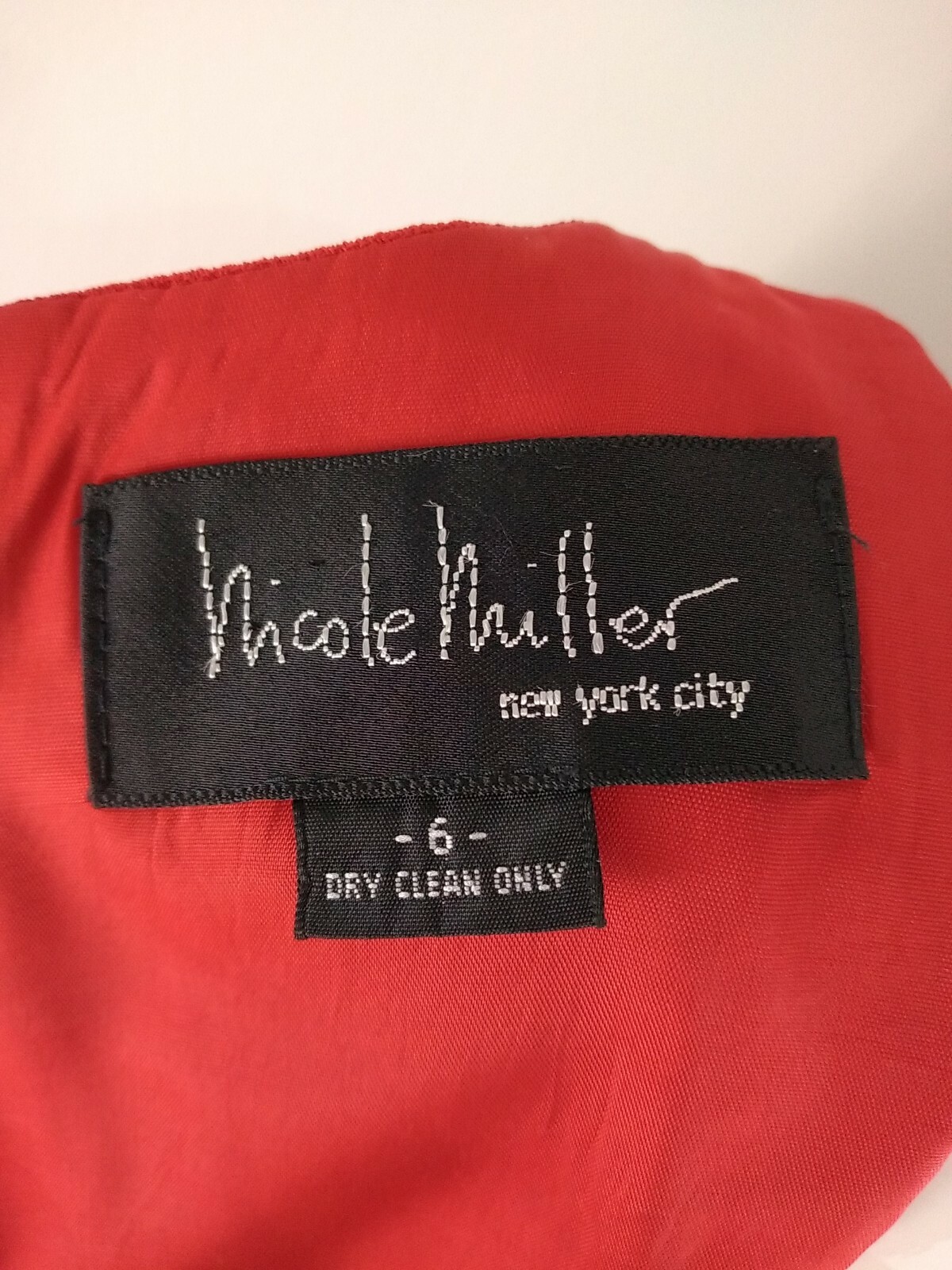 Nicole Miller New York City A-line Sleeveless Dress VTG Union Made USA Red Sz 6