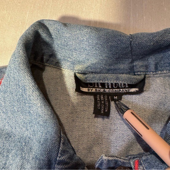 Vintage Floral Denim Jacket SK Wear Medium