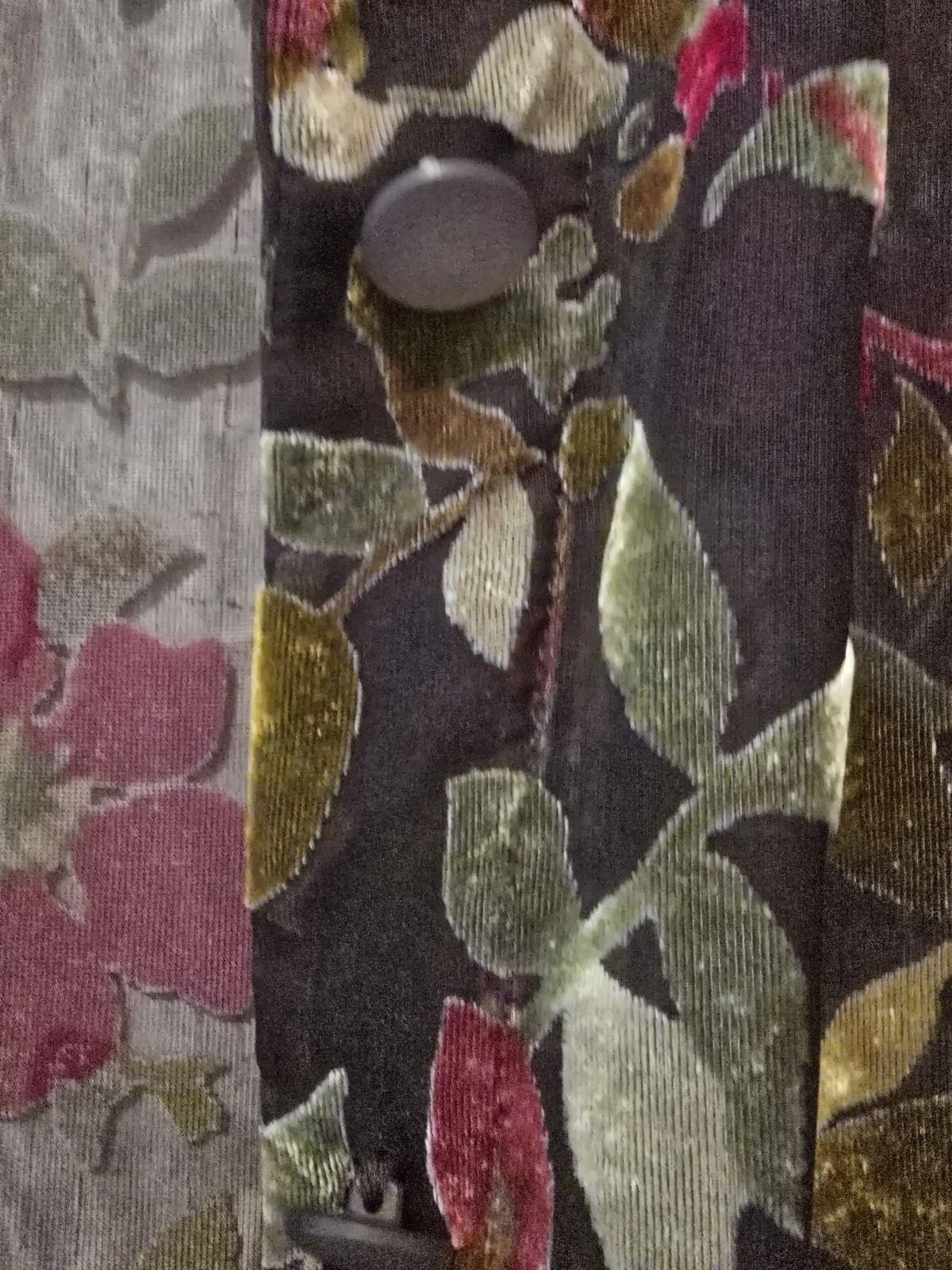 Linda Lundstrom Vintage Sheer Duster With Velvey Floral Print Boho Witchcore 18