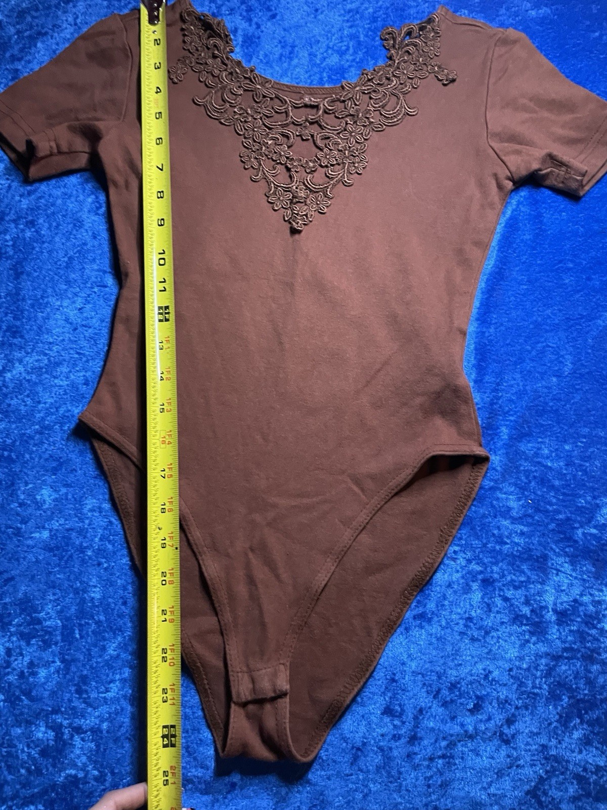 Vintage 90s Contemporary Casuals Bodysuit Western Boho Hippie Small Embroidered