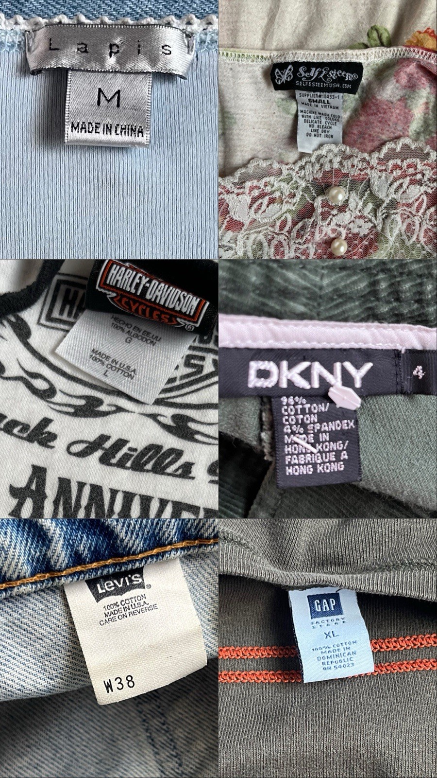 Y2K Womens Vintage Tops & Mens 90s Grunge Clothing Lot 10 Pieces Reseller Bundle