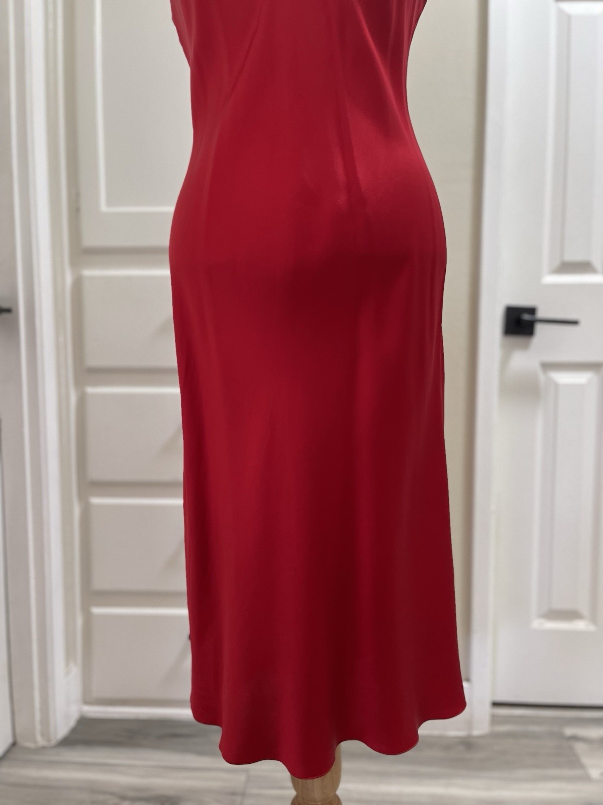 Vintage 80s Victoria’s Secret Gold Label Silk Slip Dress Size Medium Red Chemise