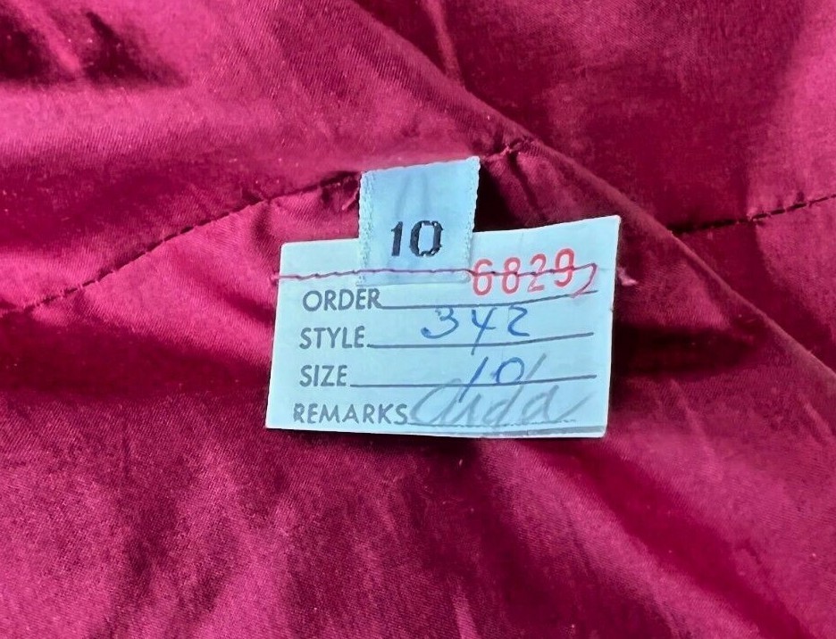 Vintage Couture Stanley Platos Martin Ross Wool/Cashmere 1980s Dress Red/Purple