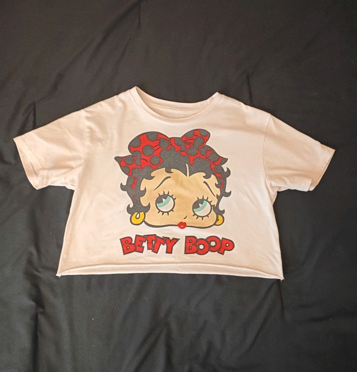 Betty Boop Memorbilia Crop Top Size S
