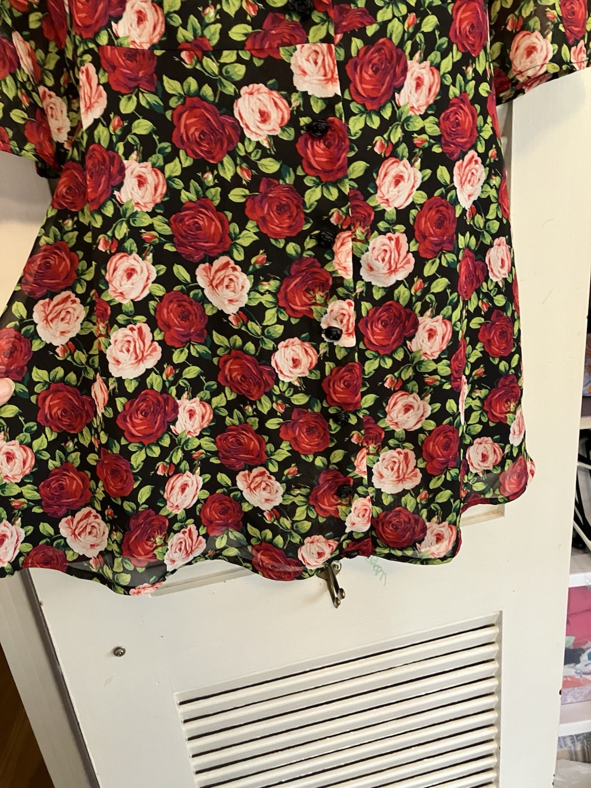 Vintage SZ 10 BETSEY JOHNSON Y2K Retro 80’s Cabbage Rose Romance Mini Dress