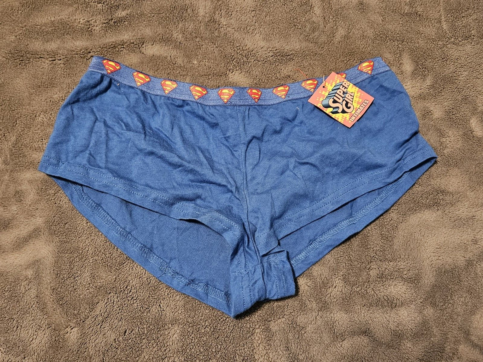 SuperGirl Intimates Women’s Hipster 100% Cotton Panties Sz: MEDIUM Color: BLUE