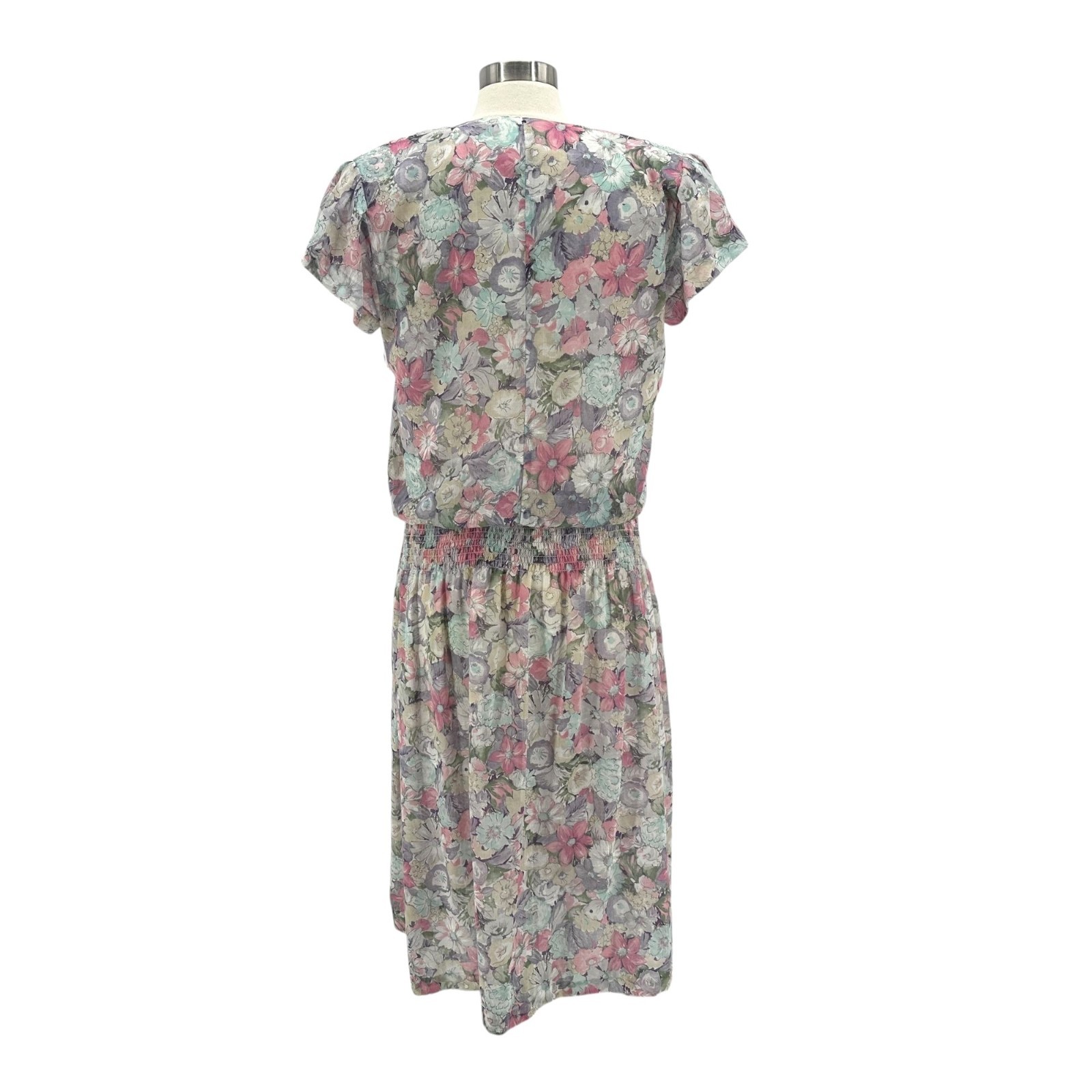 Vintage Dawn Joy Fashions Juniors 11 Dress Floral Midi Multicolor Boho Cottage