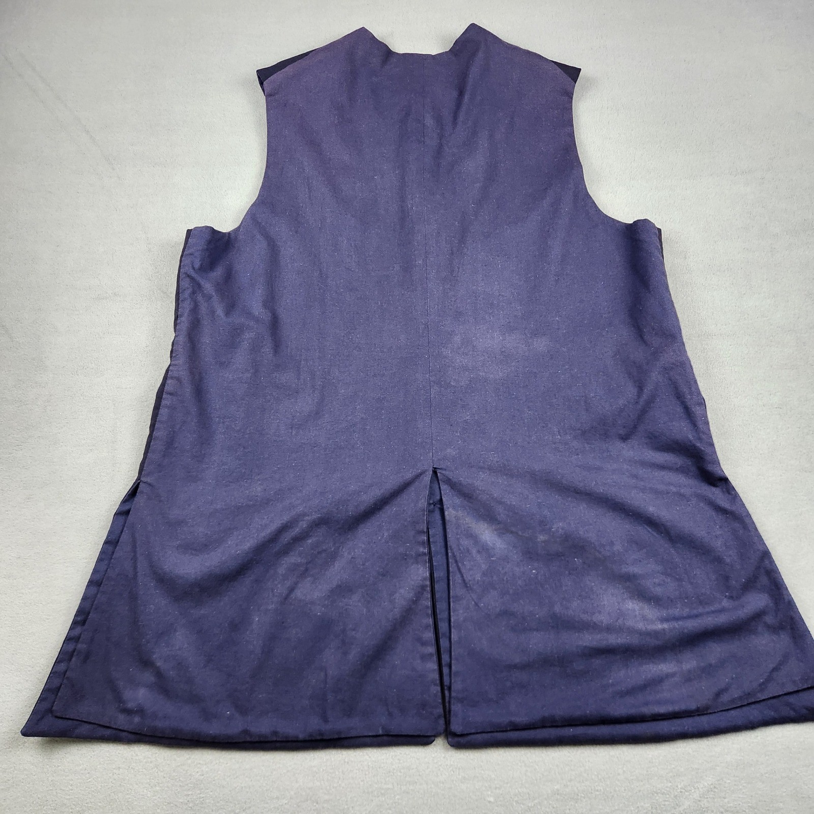 Tailored by The Little Village Tailors Vintage Navy Floral Embroidered Vest XXL