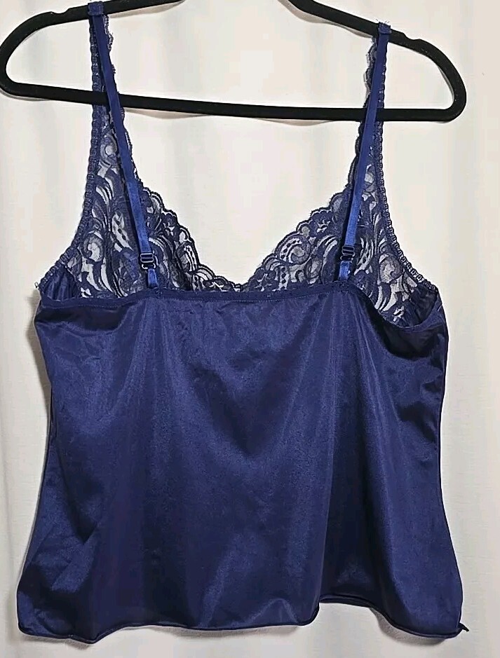 36 Camisole Cami Vanity Fair Blue Lace Vanity Fair Silky Soft Nylon 36