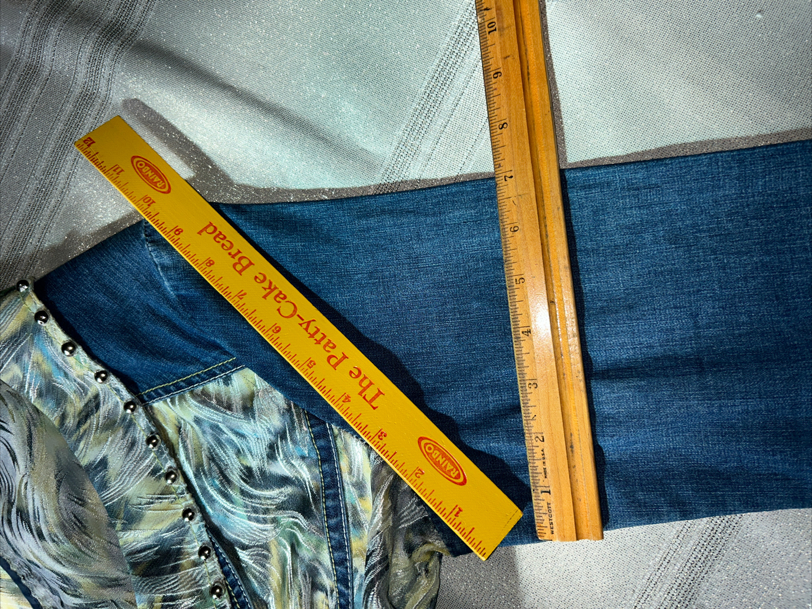 Rare SAMPLE Nancy Bolen For City Girl Women’s Vintage Denim Jacket Size M : 42”