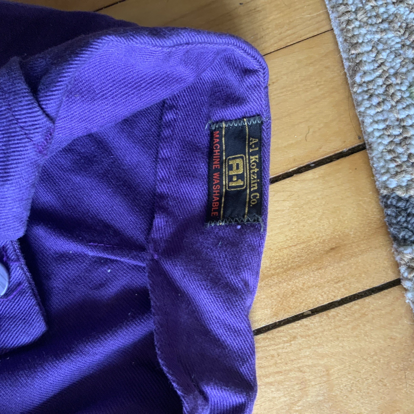 VINTAGE Tobias A-1 Kotzen Trousers 70’s Purple Textured bells 34×29 Retro women
