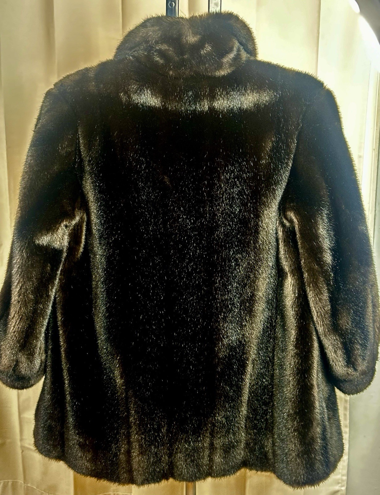 Vintage Mincara Russel Taylor Faux Fur Coat. Dark Brown, Sm/Med. Mid-length
