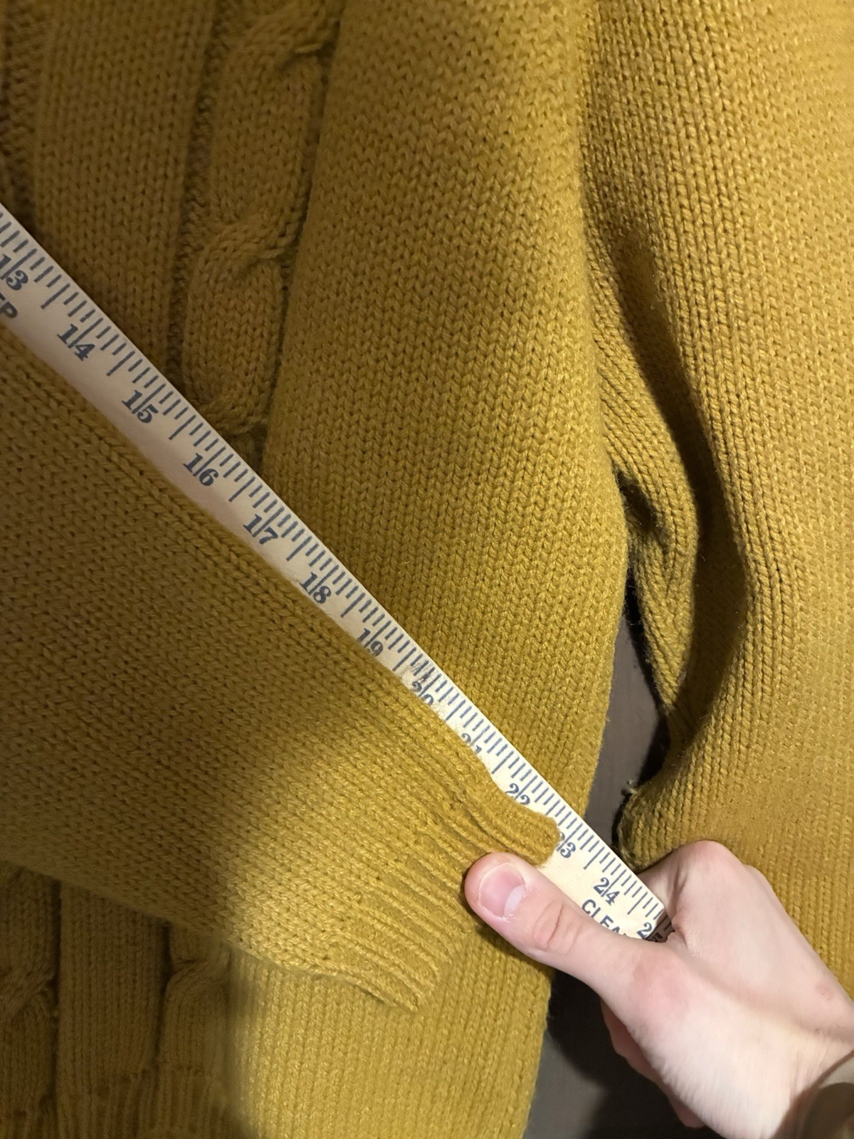 Vintage 1960’s Mustard Yellow Mamut Dralon Wool Sweater German Brand V-Neck