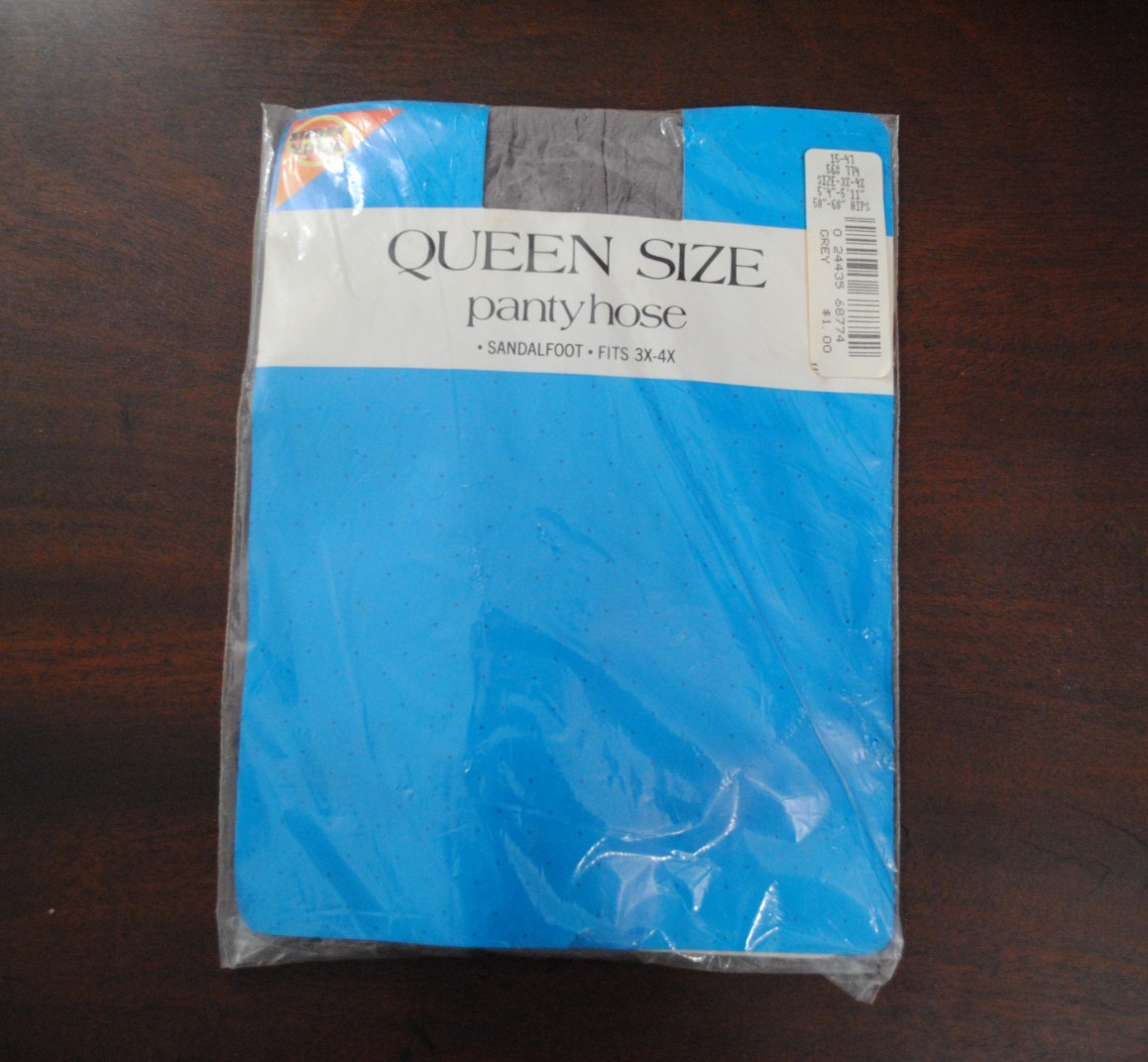 Vintage Super Value Queen Size Gray Plus Size Pany Hose Sandalfoot 3X 4X Sealed