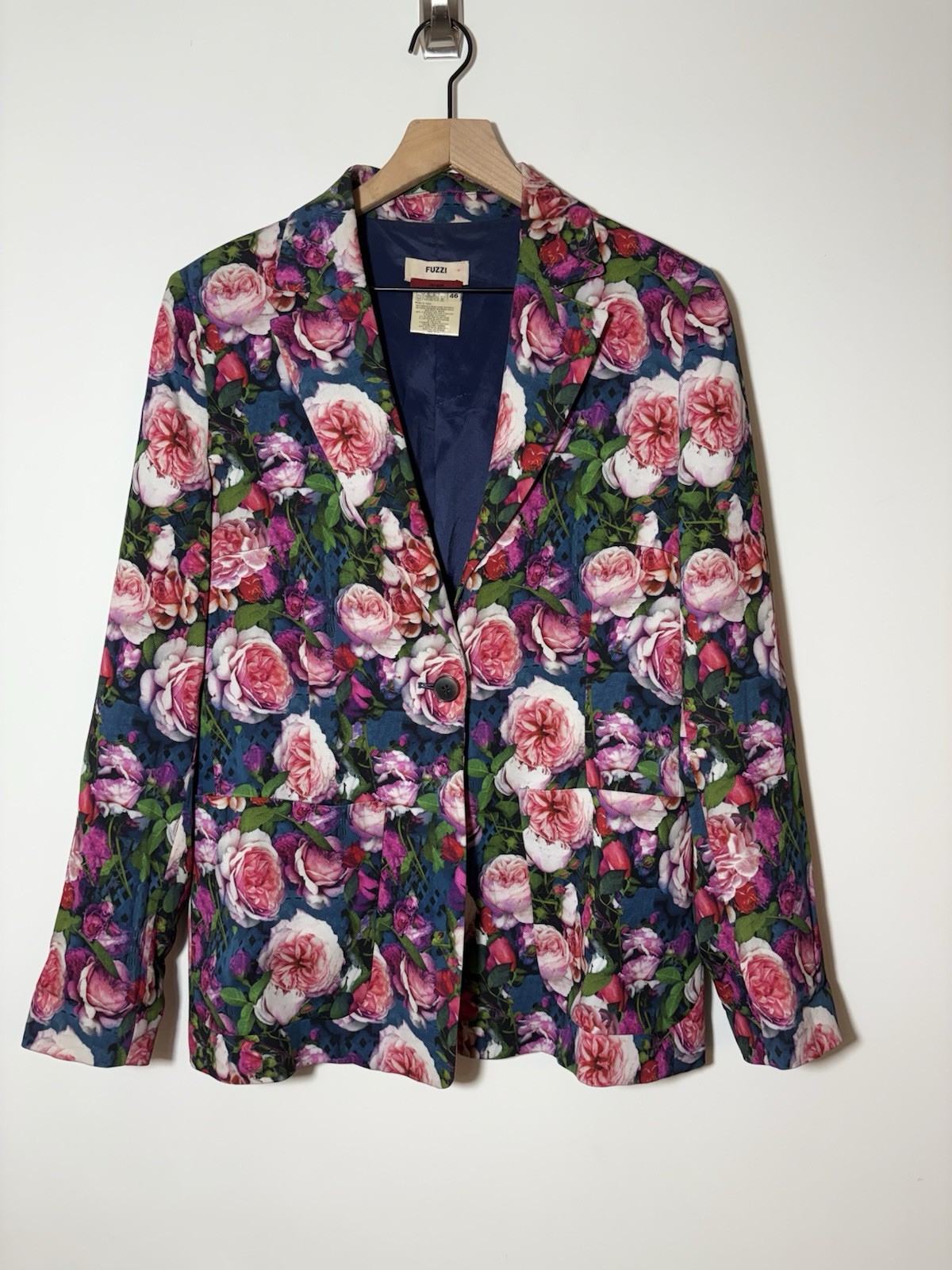 WOMEN’S FUZZI JPG JEAN PAUL GAULTIER ITALY PINK Rose BLAZER JACKET Sz 46