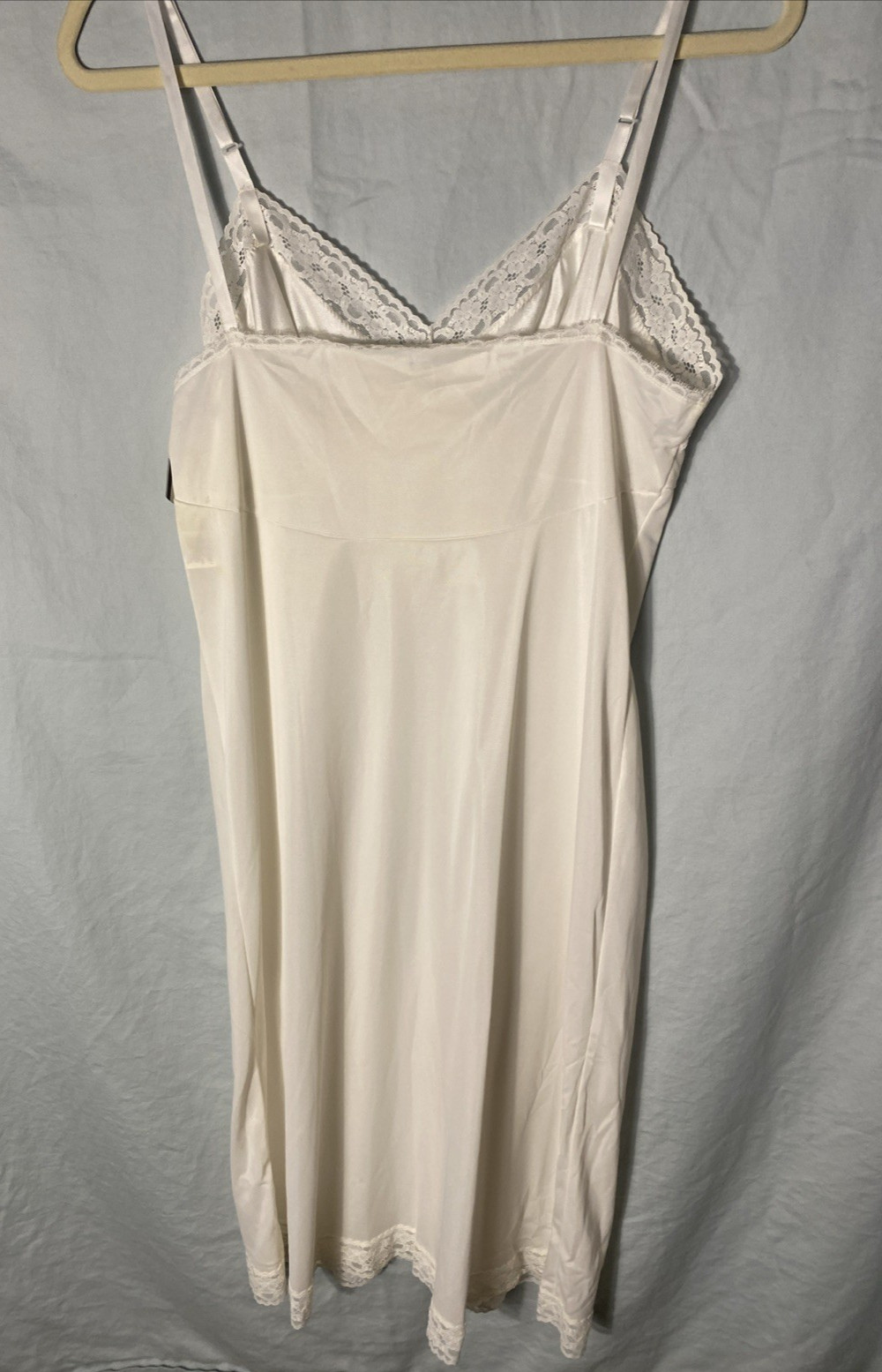 VTG Vanity Fair 10-103 Sz 36 Semi-Sheer White Nylon Lace Trim 24″ Rockabilly