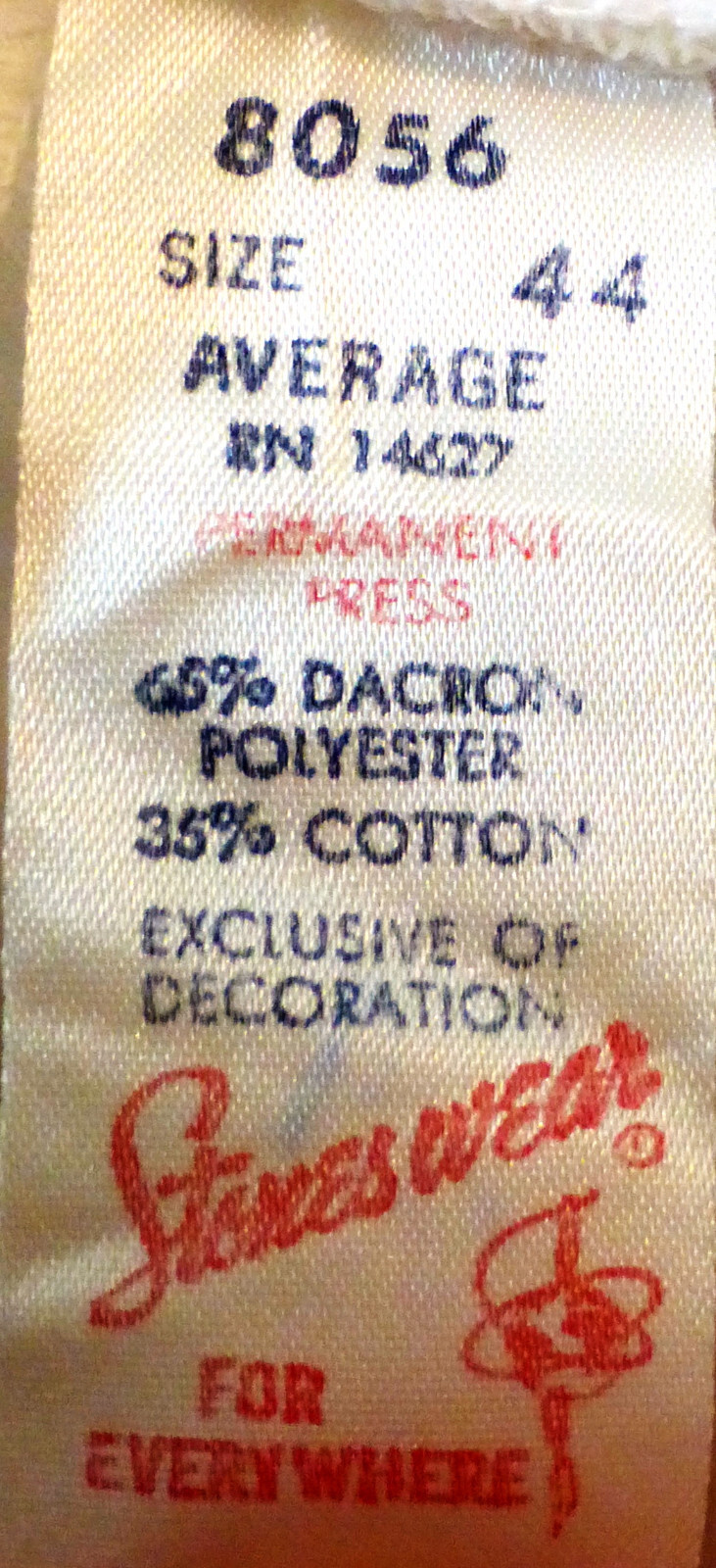ELEGANT STONE WEAR VINTAGE WHITE COTTONY SOFT EMBROIDERED FULL SLIP 44 EVC
