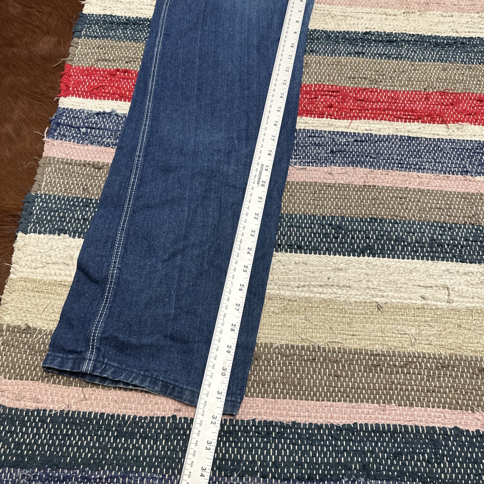 Vintage 1980’s Pizzazz Jeans Womens SM High Waist Embroidered Paris NY 32×32″