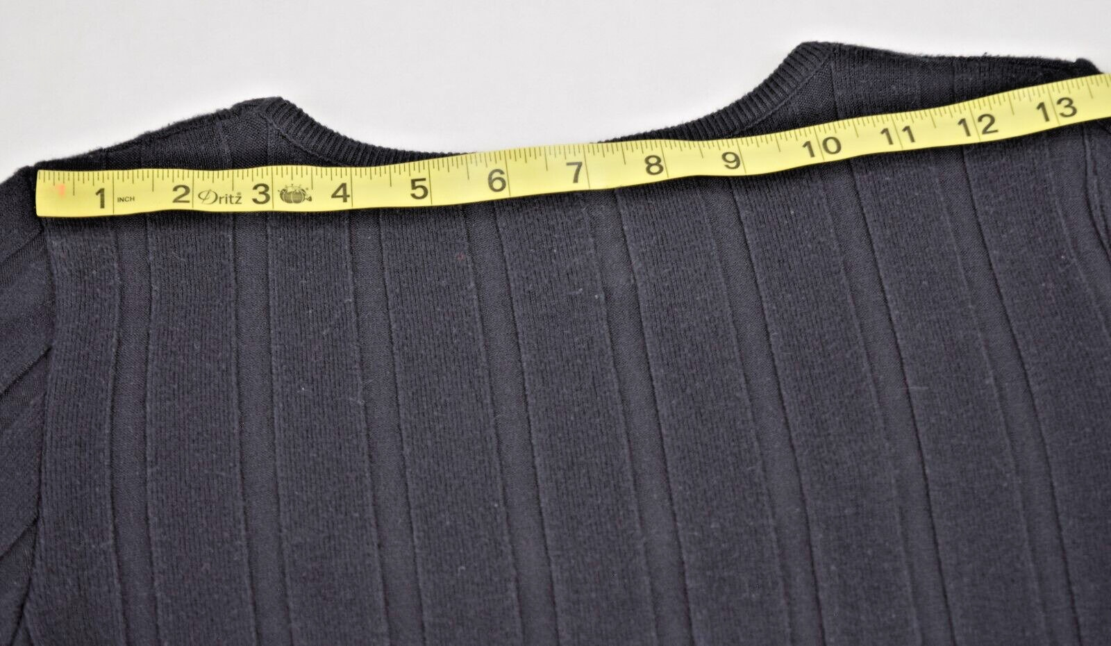 Vintage Knit Top Its Our Time Size S/M 80s Black Ribbed Soft Stretch Rayon Blend