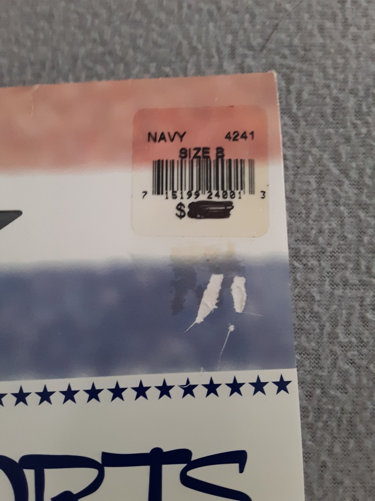 PASSPORTS 2 Pairs Sheer Reinforced Toe Pantyhose Navy Sz. B NIP Old Stock