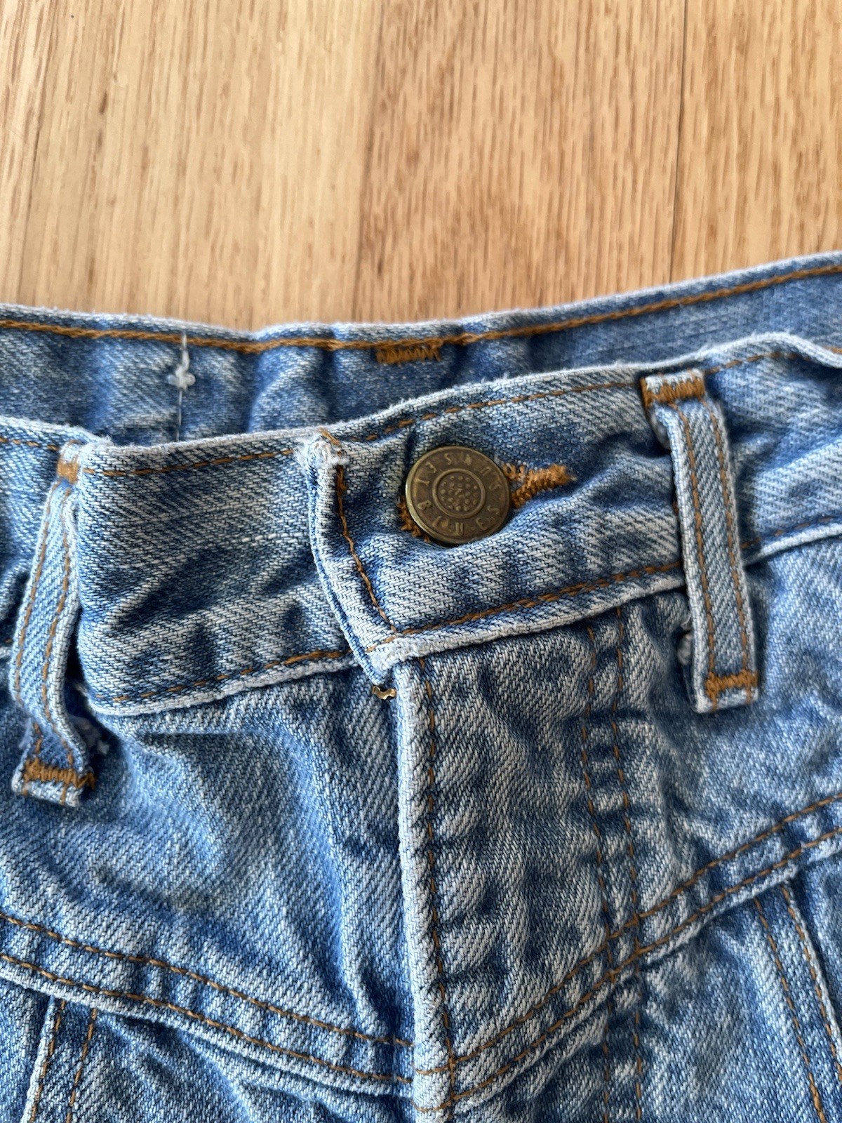 Vintage 80s Sunset Blues Wash High-Rise Pleated Mom Jeans Women’s Size 12